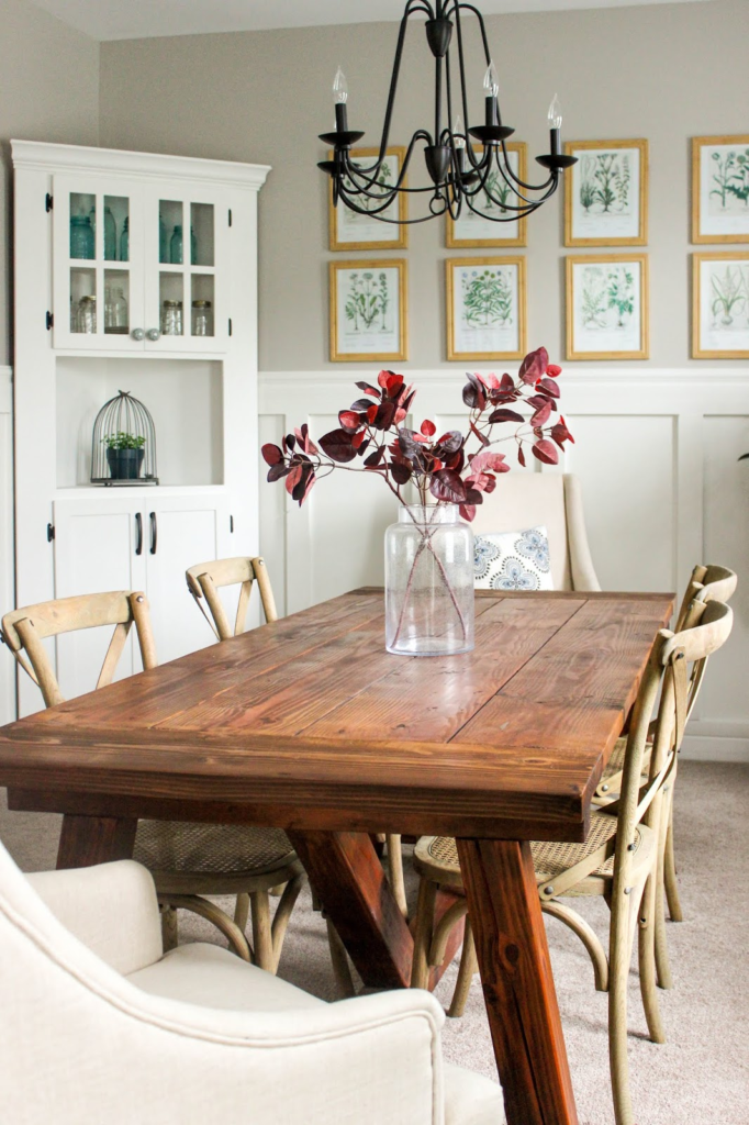 Fall Home Tour with Deep Reds and Blues: Fall in the Dining Room