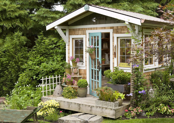Dreamy Garden Sheds. Forget the man cave, it's all about the She-Shed!