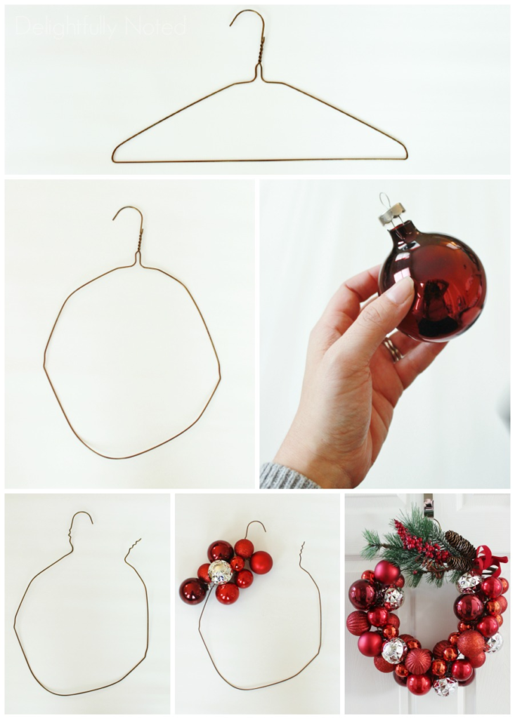 How to Make a Christmas Ornament Wreath with Hanger