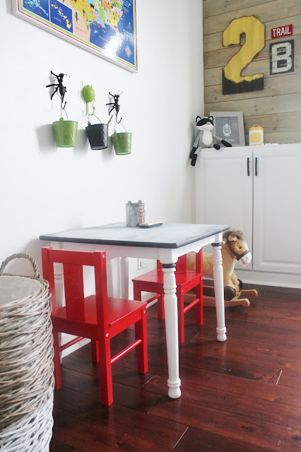 Kid's Chalkboard Table Makeover. A simple way to breathe life back into thrift store finds!