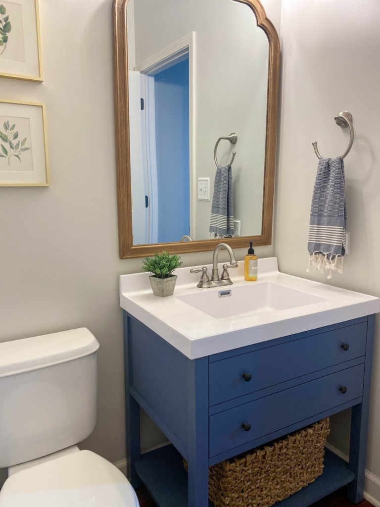 Before and After Powder Room Makeover