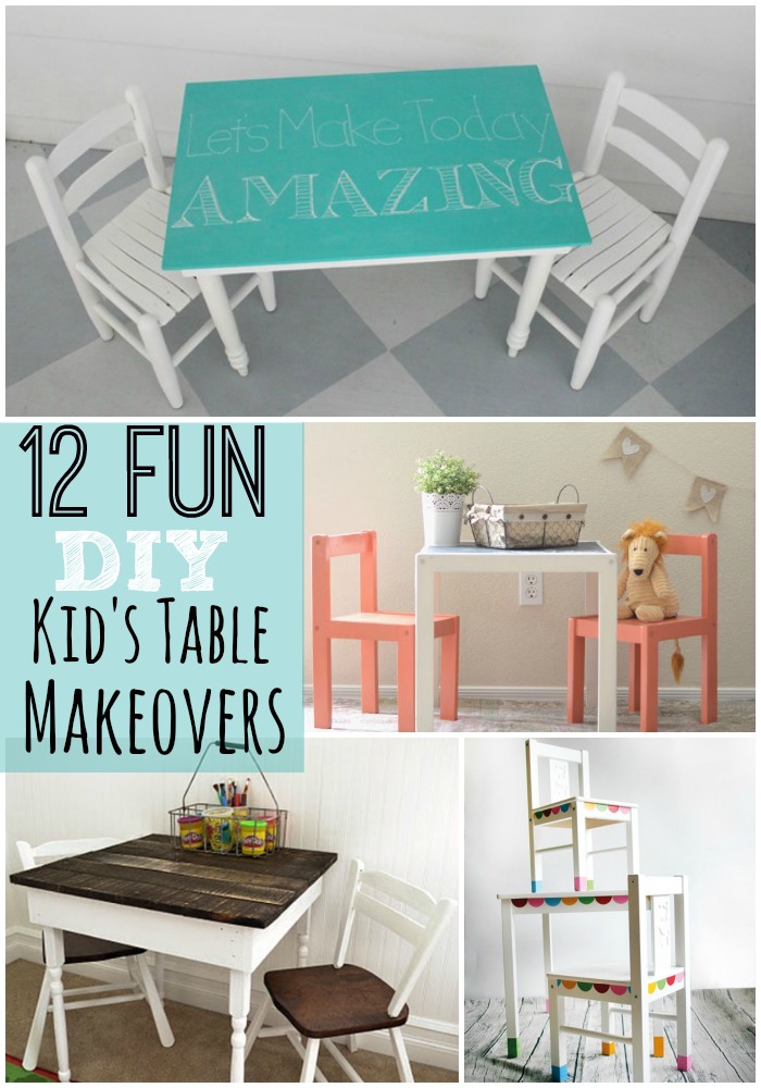 12 Fun DIY Kid's Table Makeovers