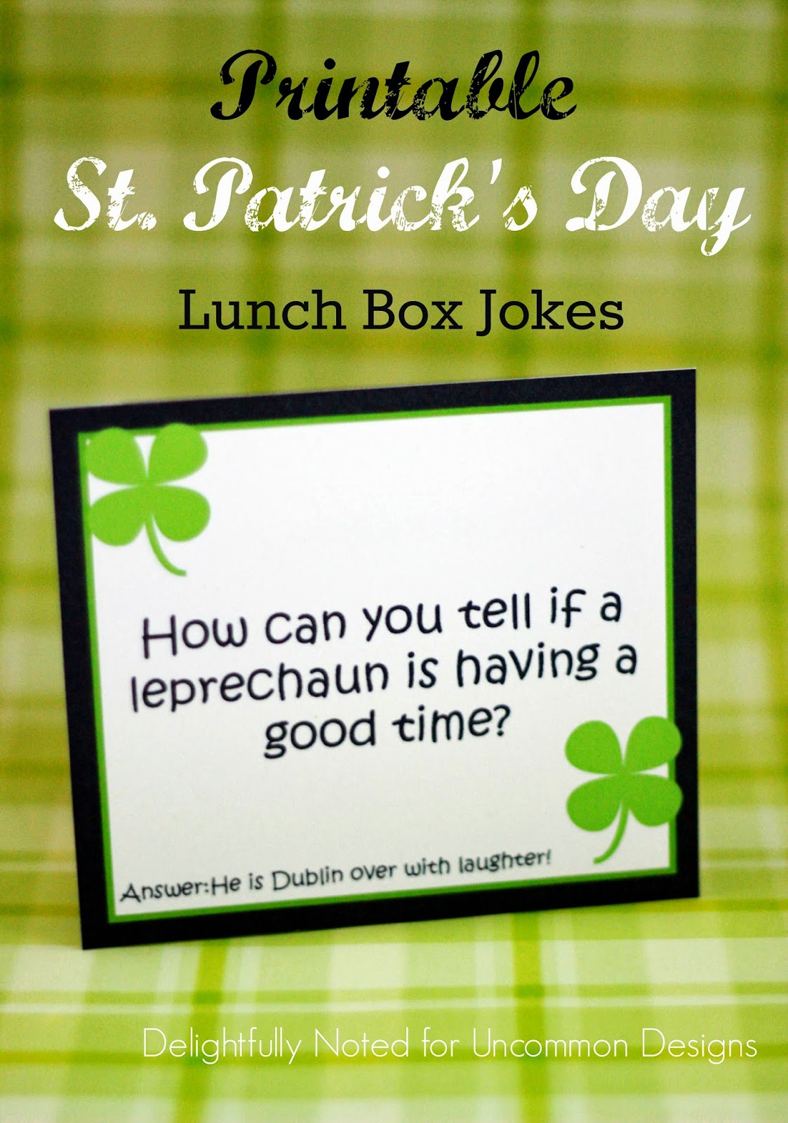 Printable St.Patricks Day Lunch Box Jokes