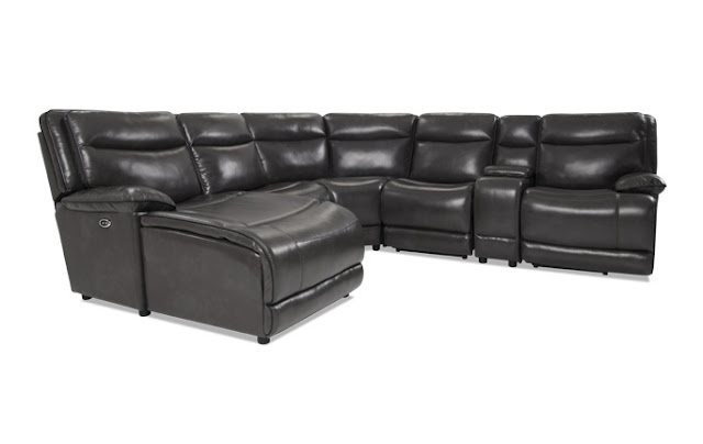 Black Leather Sectional For Family Room