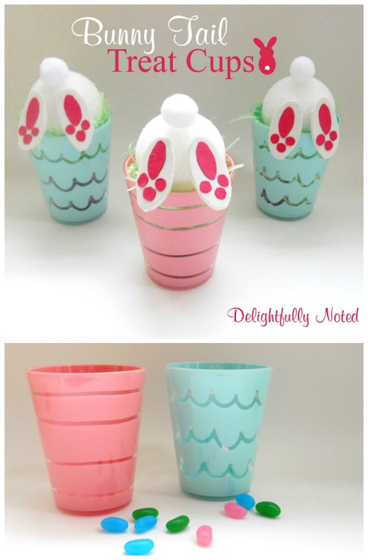 easter craft bunny tail treat cups