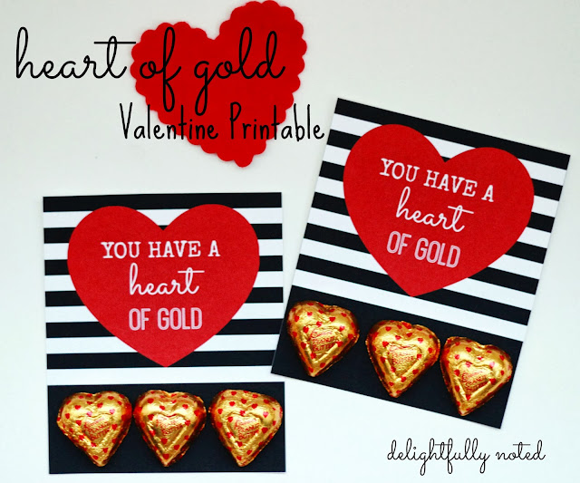 Free Valentine's Printable Cards: You Have a Heart of Gold