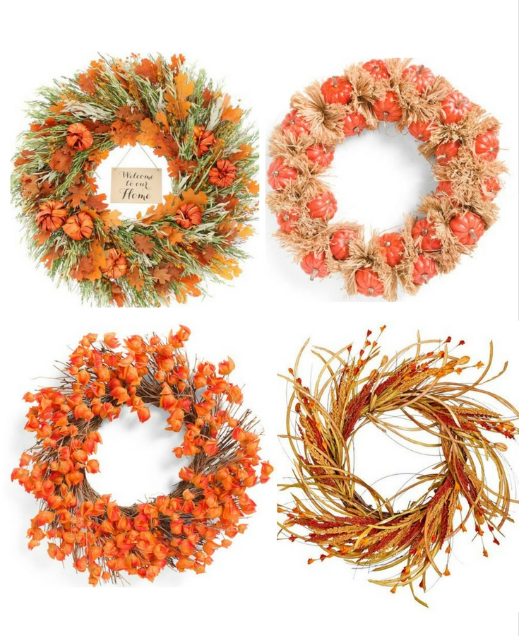 orange fall wreath
